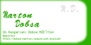 marton dobsa business card